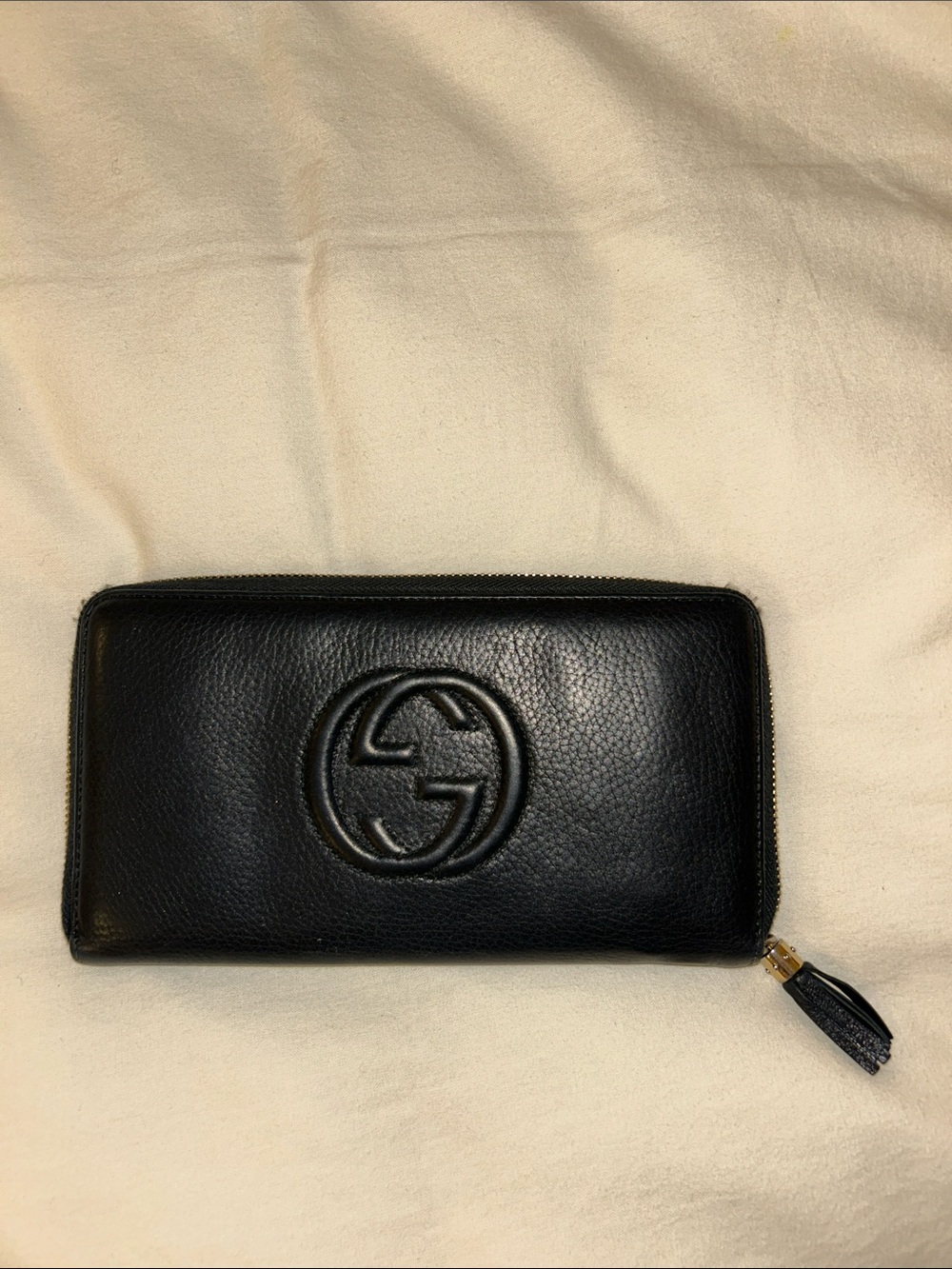 Gucci Large Black Leather Wallet